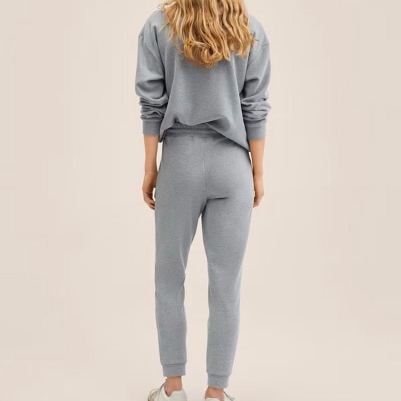 Mango Cotton jogger-style trousers SIZE LARGE - Picture 3 of 4